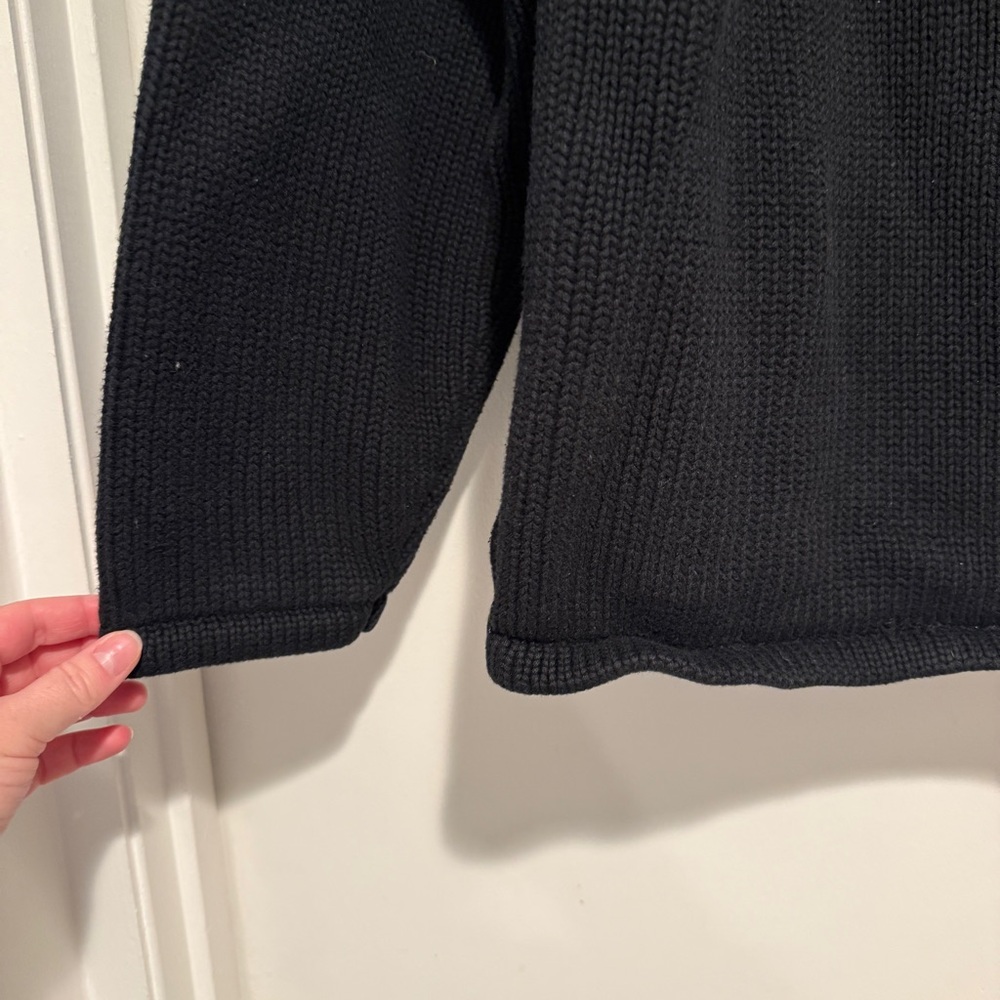 J. Crew Vintage Black Knit Rollneck Turtleneck Sweater - Picture 3 of 5